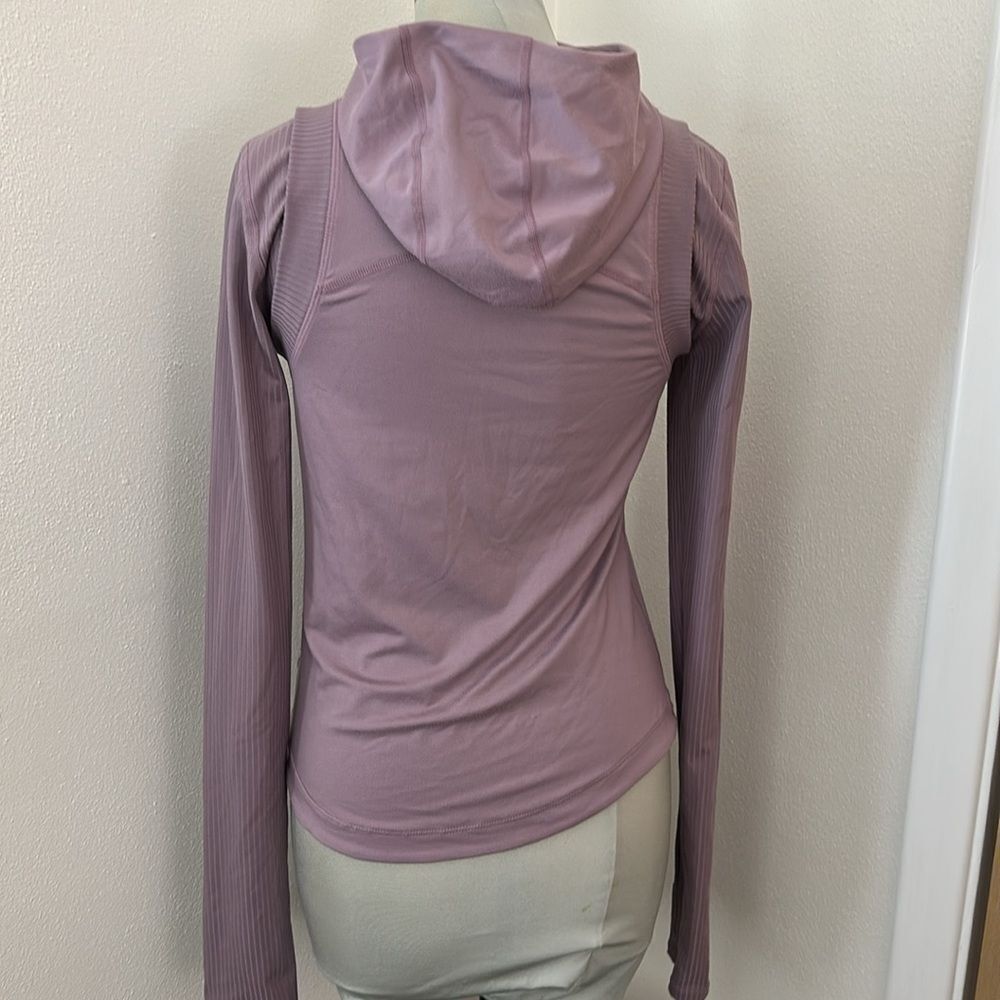 Free People Movement purple long sleeve hooded top shirt medium m - Picture 3 of 7